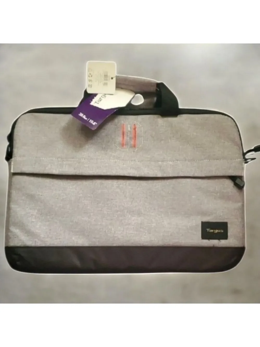 Targus Gray and Black Laptop Bag with Orange Accents‎ Case